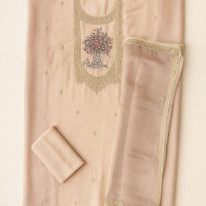 Nazia Touch - Blush Pink Unstitched Suit-Aaroha Living