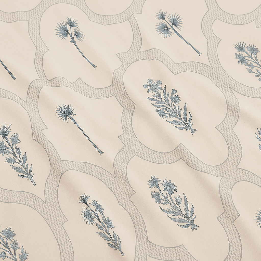 Cotton Block Print Bedsheet-Aaroha Living