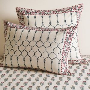 Cotton Block Print Bedsheet-Aaroha Living