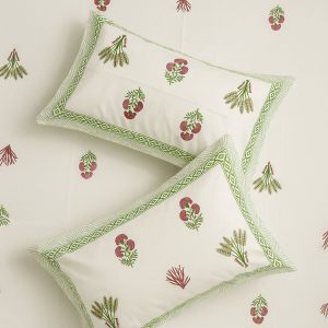 Cotton Block Print Bedsheet-Aaroha Living
