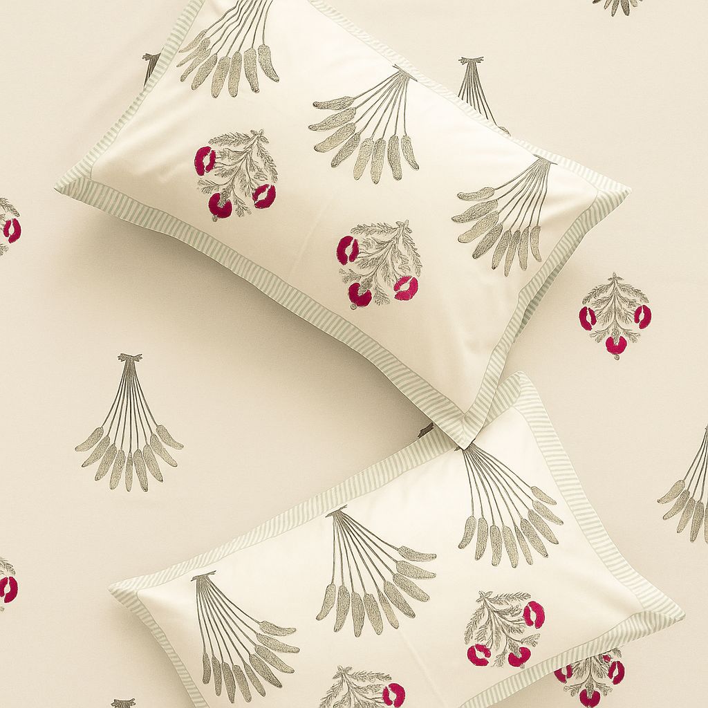 Cotton Block Print Bedsheet-Aaroha Living