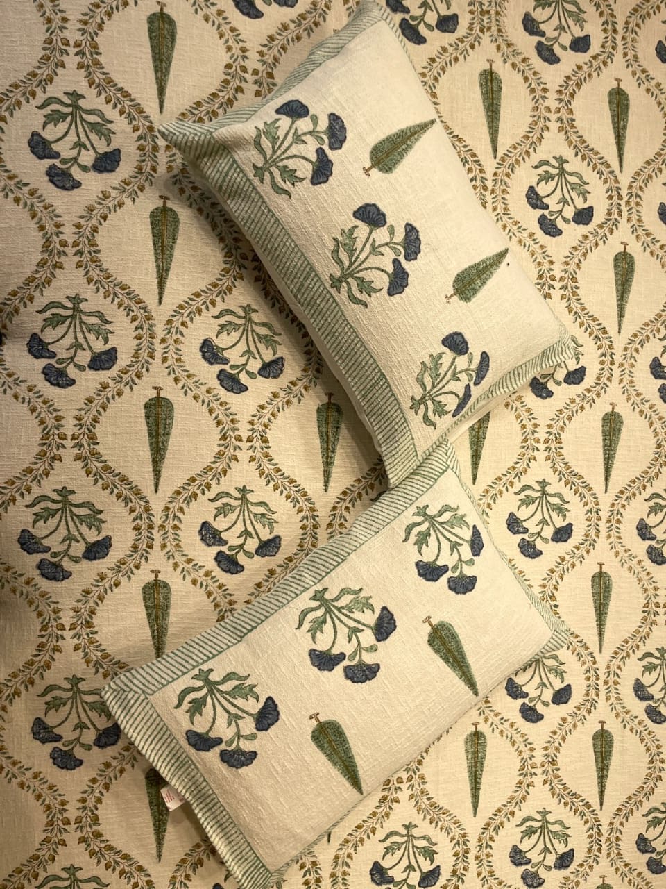 Bageecha Slub Cotton Bedcover-Aaroha Living