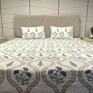 Bageecha Slub Cotton Bedcover-Aaroha Living