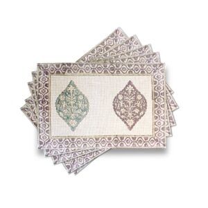 Dining Table Runner with Mat, Napkin-Aaroha Living