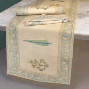 Dining Table Runner with Mat, Napkin-Aaroha Living