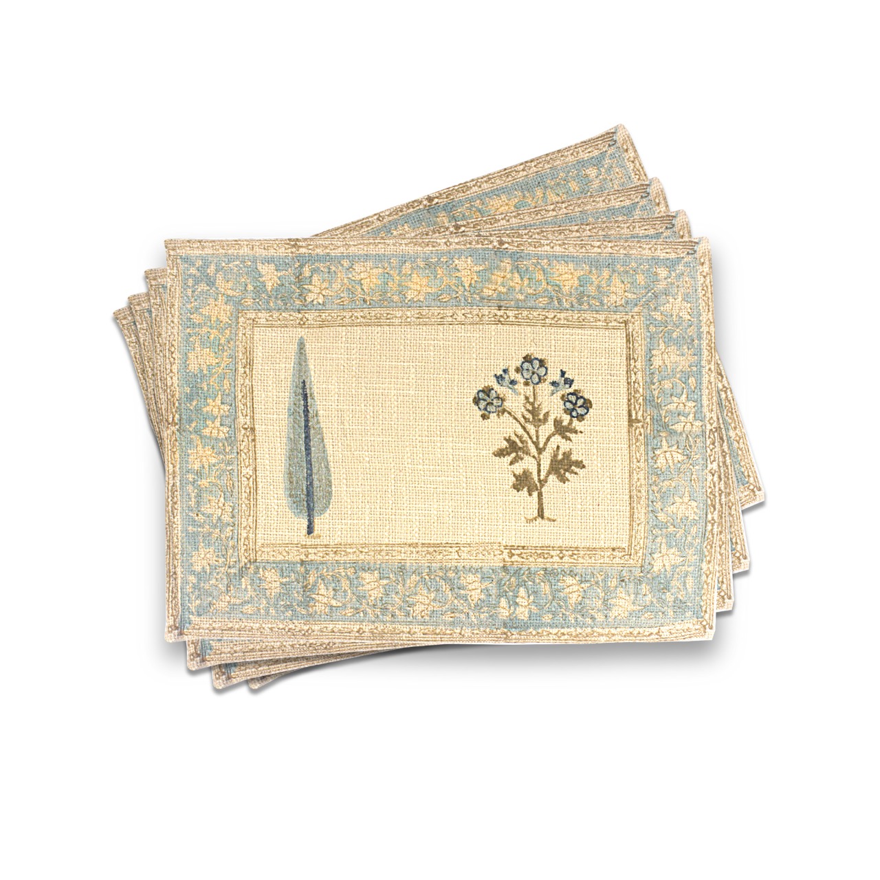 Dining Table Runner with Mat, Napkin-Aaroha Living