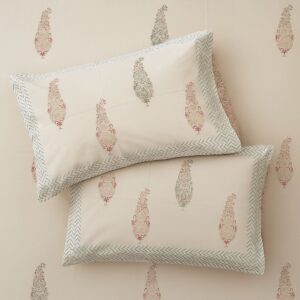 Cotton Block Print Bedsheet-Aaroha Living