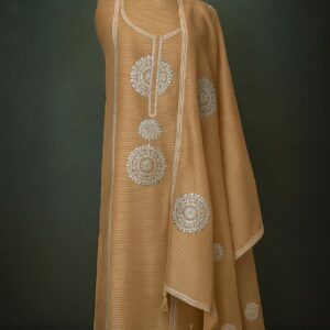 Noor-E-Gota – Peach Tissue Elegance Unstitched Suit