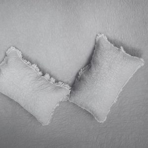 Feather Grey Frill Bedcover-Aaroha Living