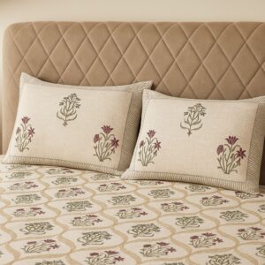 Bageecha Slub Cotton Bedcover-Aaroha Living