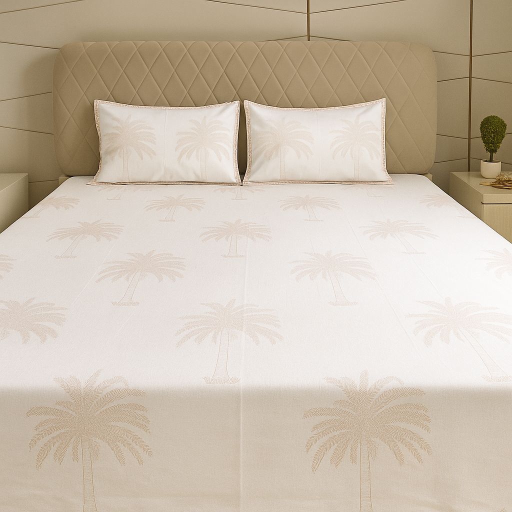 Cotton Block Print Bedsheet-Aaroha Living