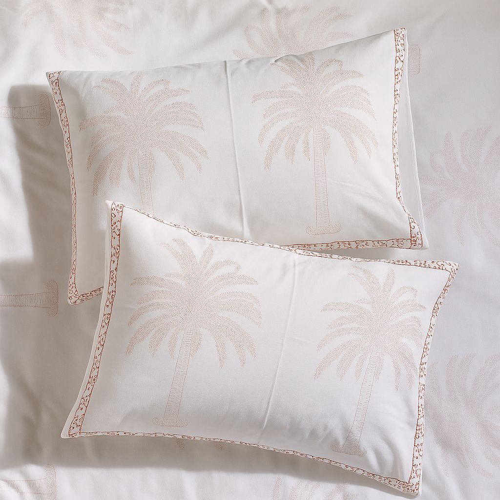 Cotton Block Print Bedsheet-Aaroha Living