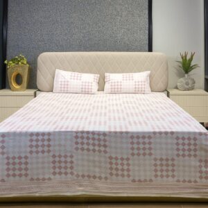 Contemporary Triangle Print Cotton Bedsheet Set