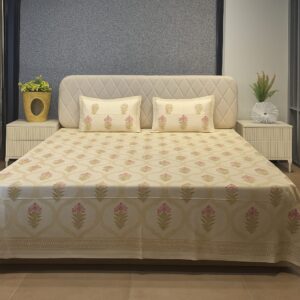 Nature Bloom Premium Cotton Bedsheet