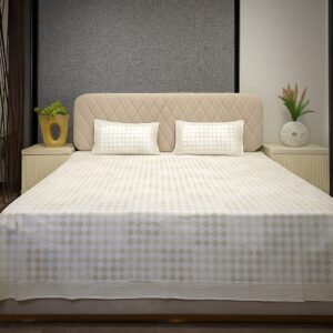 Contemporary Triangle Print Cotton Bedsheet Set