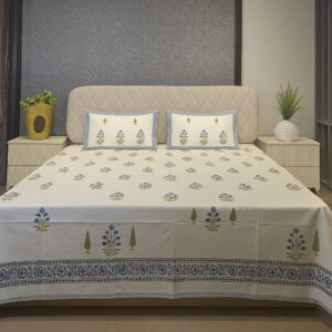 Nature Bloom Premium Cotton Bedsheet
