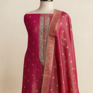 Magenta Elegance – Handcrafted Dabka & Zari Work