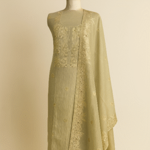 Pastel Green Elegance – Handcrafted Dabka & Zari Work