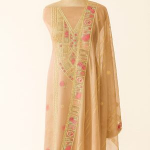 Tissue Gota & Embroidery Unstitched Suit